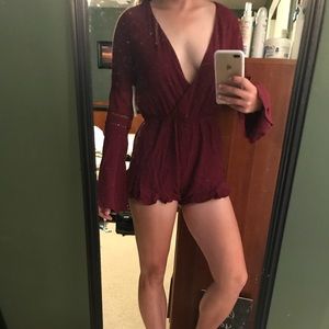 Tobi “When the Going Gets Ruffle” Romper